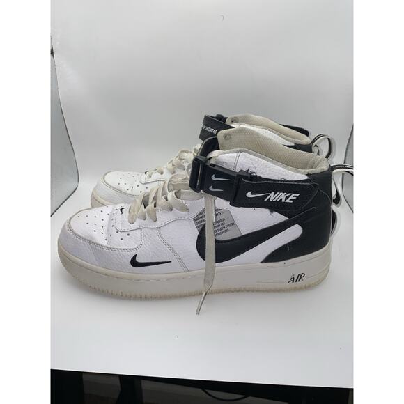 Nike Air Force 1 Mid 07 LV8, 804609-103, White/Black, Mens Basketball, Size 8 - Picture 6 of 12